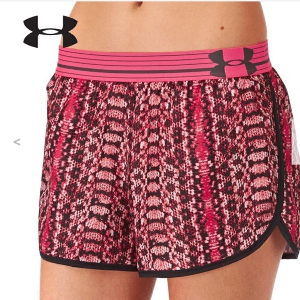 Under armour pink snakeskin shorts